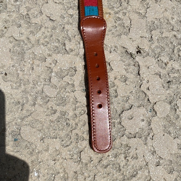 Woven southwestern style belt multi colored with gold tone buckle M to L - Picture 6 of 8